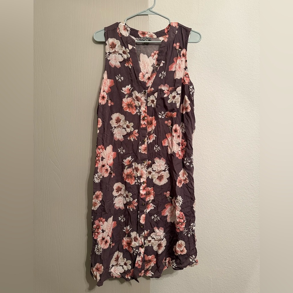 J for Justify Purple and Pink Floral Dress